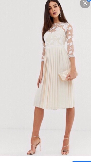 Đầm midi voan ren TOPSHOP