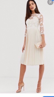 Đầm midi voan ren TOPSHOP