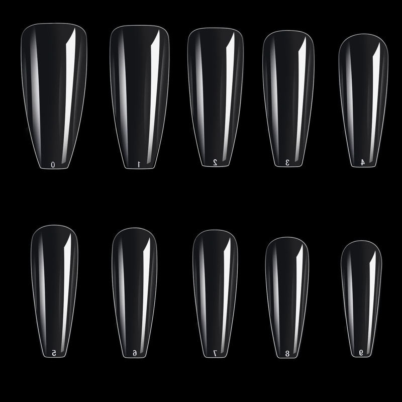 Set 500 Móng Tay Giả Acrylic Che Phủ Toàn Diện Chất Lượng Cao