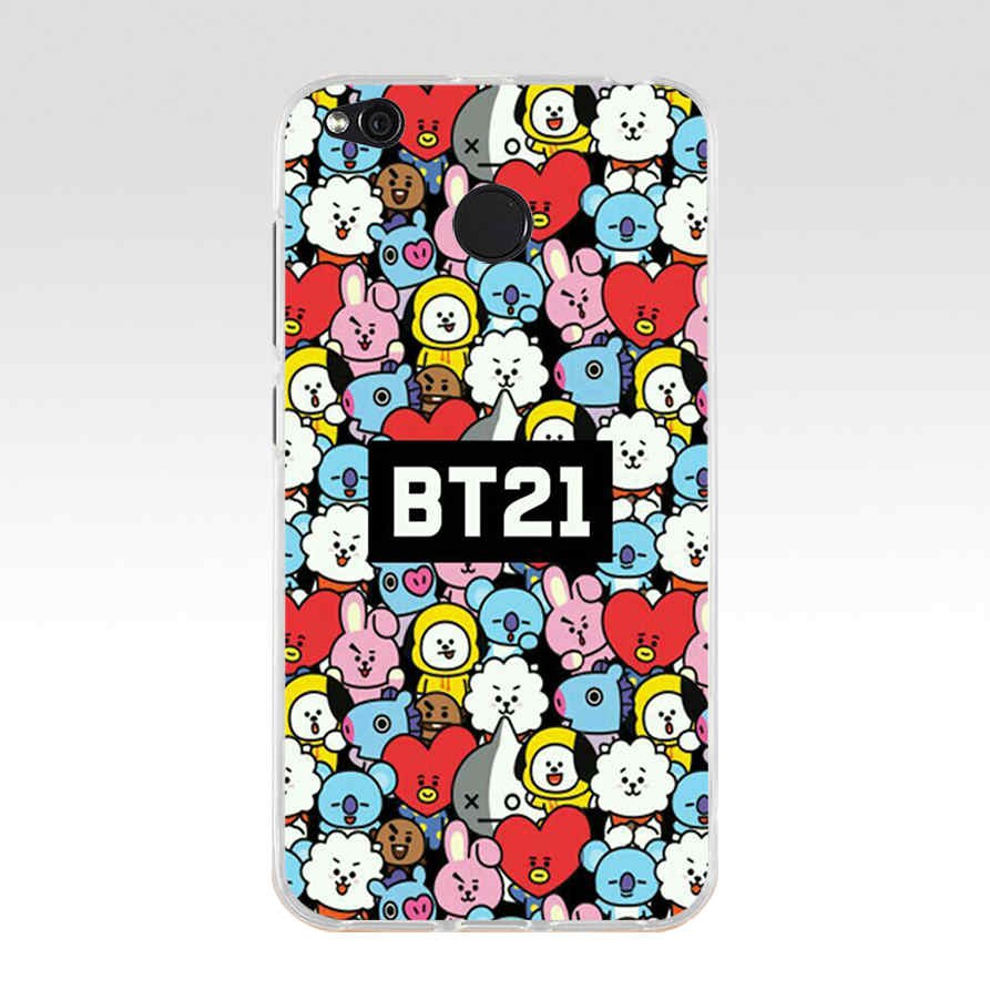 Soft Case Bahan Silikon Tpu Motif Bt21 Bts Untuk Xiaomi Redmi 3s 3 Pro 4 Pro 4a 4x 5