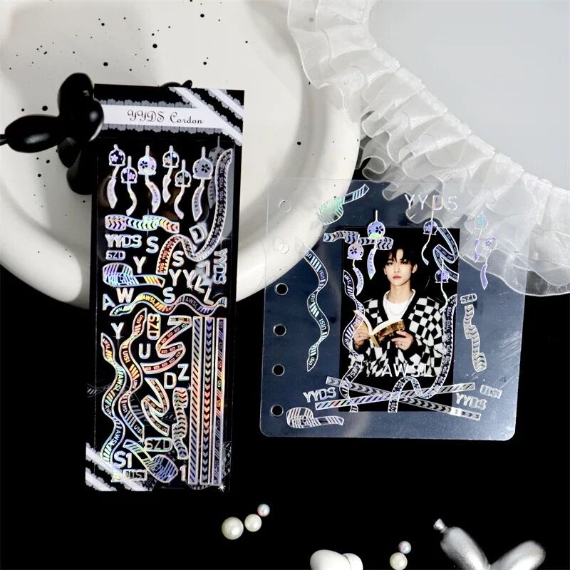 Hình dán PET sticker hologram đa dạng trang trí deco scrapbook, toploader, photocard
