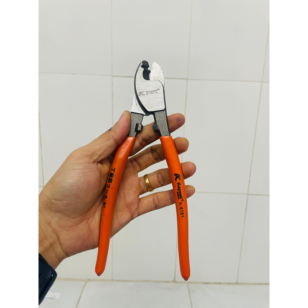 Kềm cắt cáp điện Nhật KAPUSI JAPAN kích cỡ 8 inch và 10 inch Bảo hành 12 tháng | Kìm cắt cáp