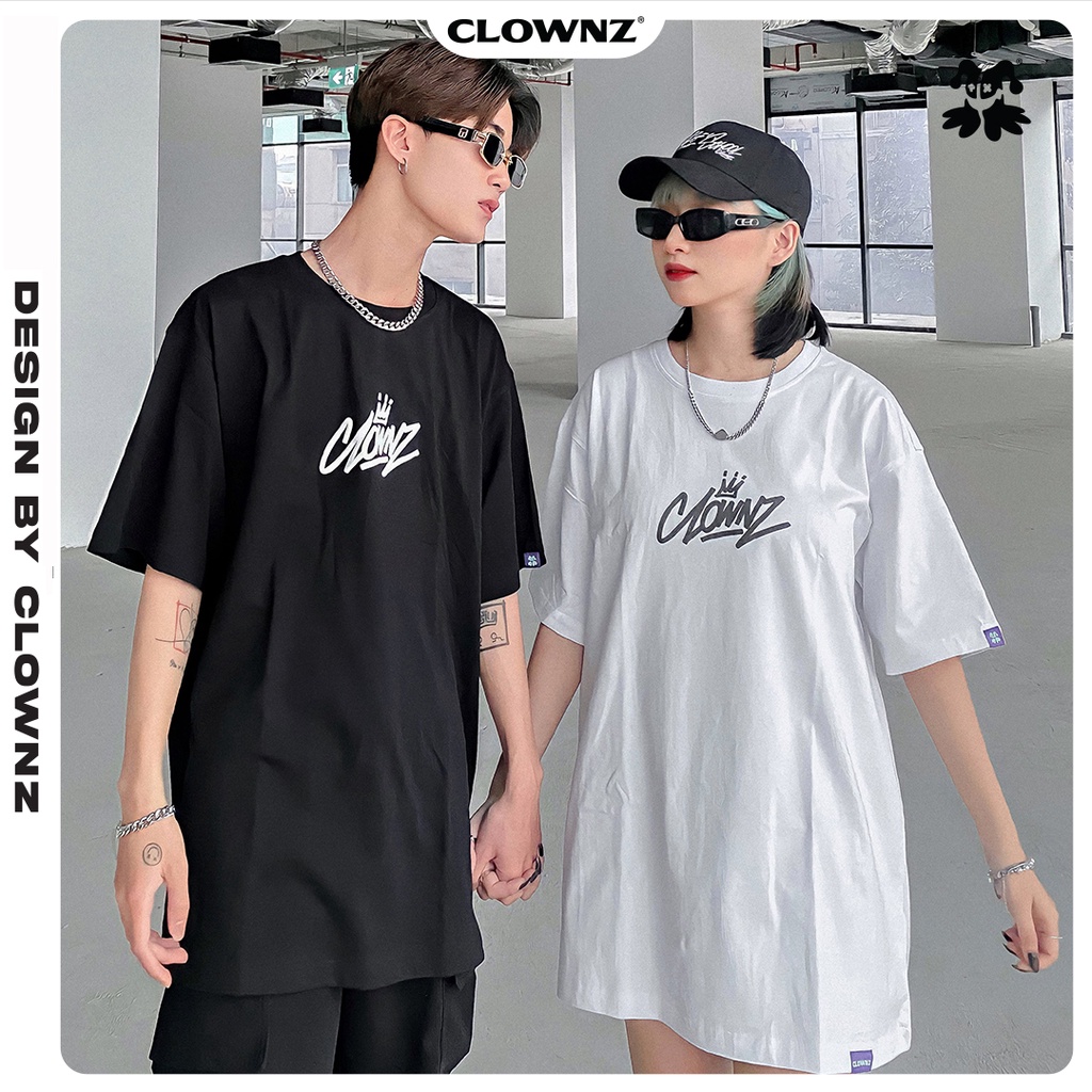 [FULLTAG CHÍNH HÃNG] Áo thun tay lỡ unisex ClownZ King of School T-shirt form rộng, chất cotton