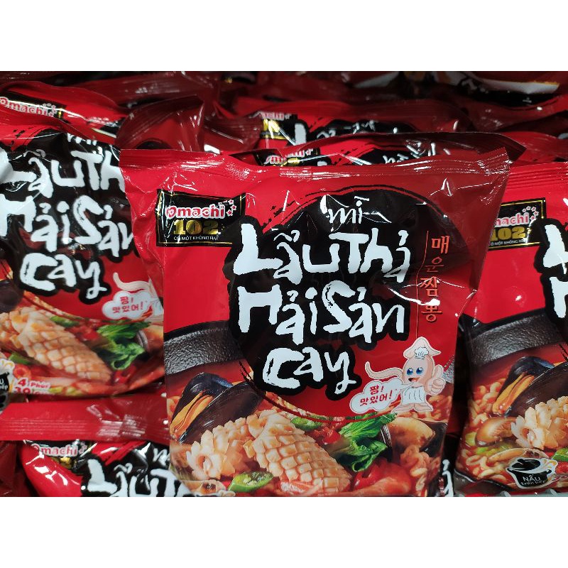 MÌ LẨU THẢ HẢI SẢN CAY OMACHI GÓI 108G | BigBuy360 - bigbuy360.vn