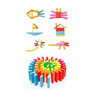 Đồ chơi rút gỗ Jenga màu cỡ đại