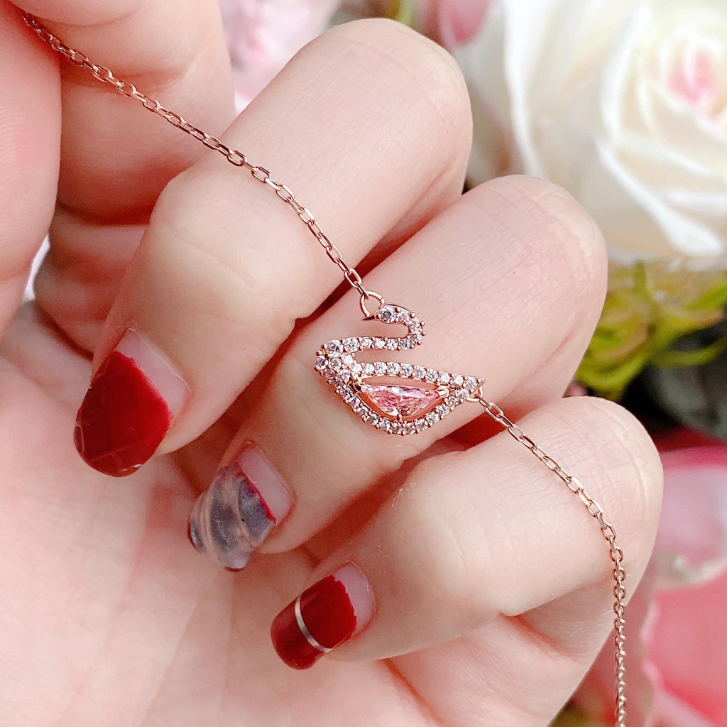 Vòng Cổ Swarovski Thiên Nga Hồng 5469989 ⚜️Hàng Authentic⚜️