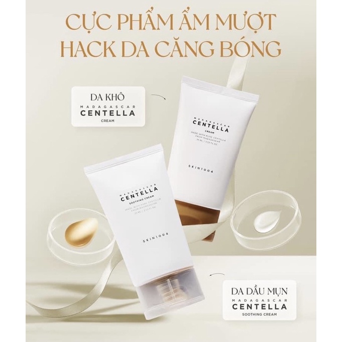 Kem Dưỡng Ẩm Da Rau Má Skin1004 Madagascar Centella Phục Hồi Da, Skin 1004 Soothing Cream Cho Da Dầu và Da khô Hàn