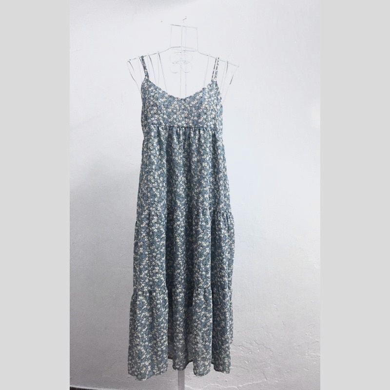 Váy đầm maxi hoa nhí đi biển, dạo phố siêu cưng