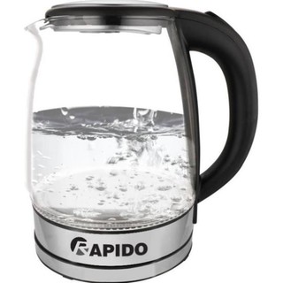 Ấm đun siêu tốc thủy tinh rapido pk1818 - 1.8 lít- bh 12 tháng