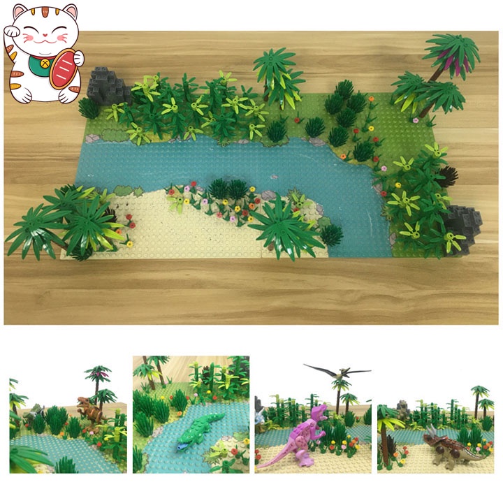 Tấm Nền Dòng Sông Đường Cong Đế Gắn Mảnh Ghép Baseplate City Đồ Chơi Ghép Hình Lắp Ghép Thông Minh Lego MOC DIY