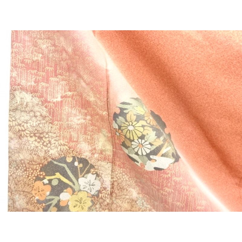 Antique Kimono Nhật Bản - Snowflakes with Kiku & Ume - Hoa văn bông tuyết và hoa