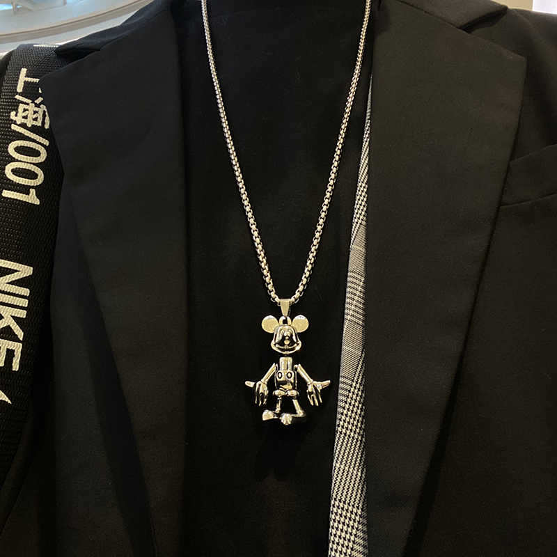 Dây chuyền IFNICEFUTURE phối mặt phong cách hoạt hình dành cho sinh viên