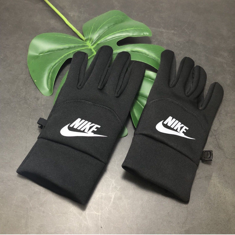 Nike Chạy đêm và đạp xe phản quang, găng tay màn hình cảm ứng ấm áp cho nam và nữ