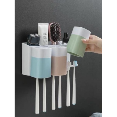 Kệ cắm chải 3 cốc ECOCO không cần khoan tường 1402 QH's