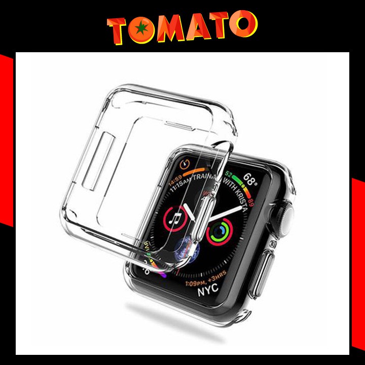 (Giá sỉ) Ốp Lưng Dẻo Silicon Trong Suốt Bảo Vệ Apple Watch - Đủ kích cỡ từ 38mm, 40mm, 42mm, 44mm