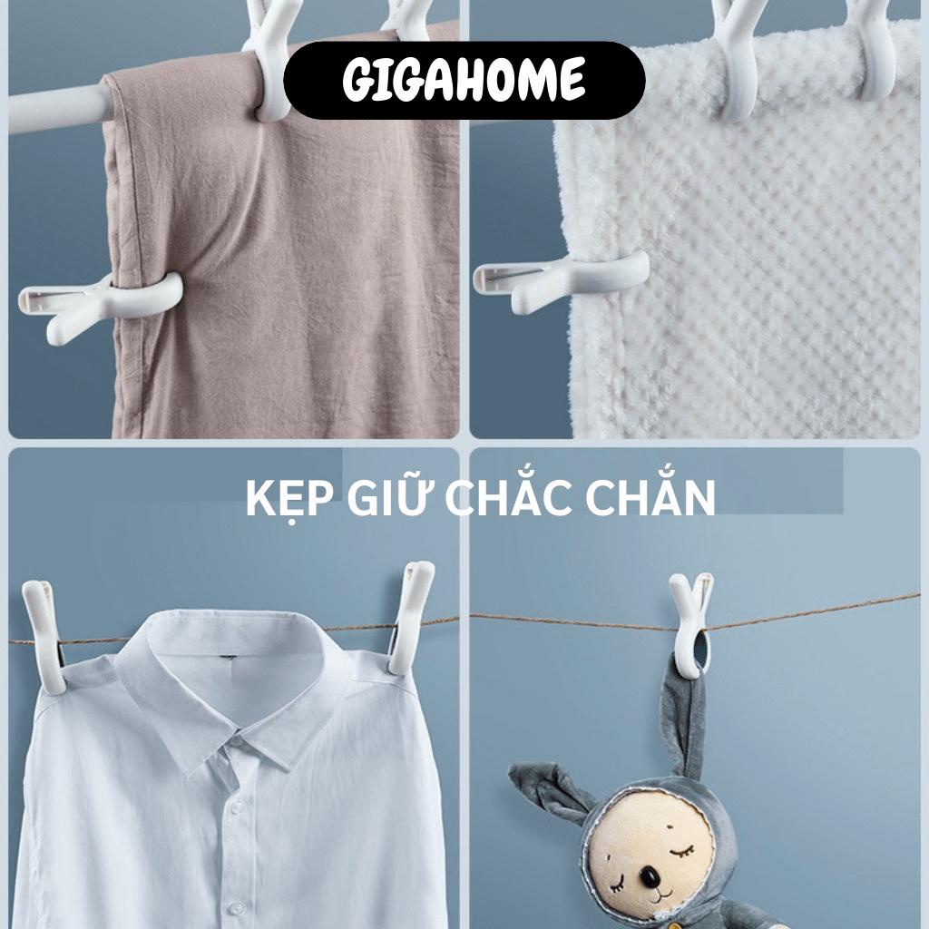 Combo 3 Kẹp Nhựa Bản To GIGAHOME Loại Nhỏ Phơi Quần Áo, Chăn Màn Siêu Chắc Chống Gió 10365