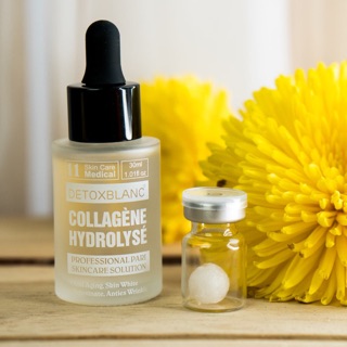 Serum Viên Collagen Thuỷ Phân Hydrolyse DetoxBlanc dưỡng trắng da ngừa lão hoá nâng cơ mặt