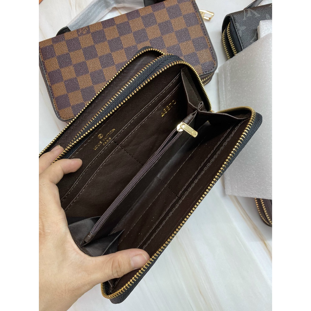 VÍ CLUTCH CẦM TAY VINKYSHOPTK LV ZIPPY KHOÁ ĐÔI FULLBOX