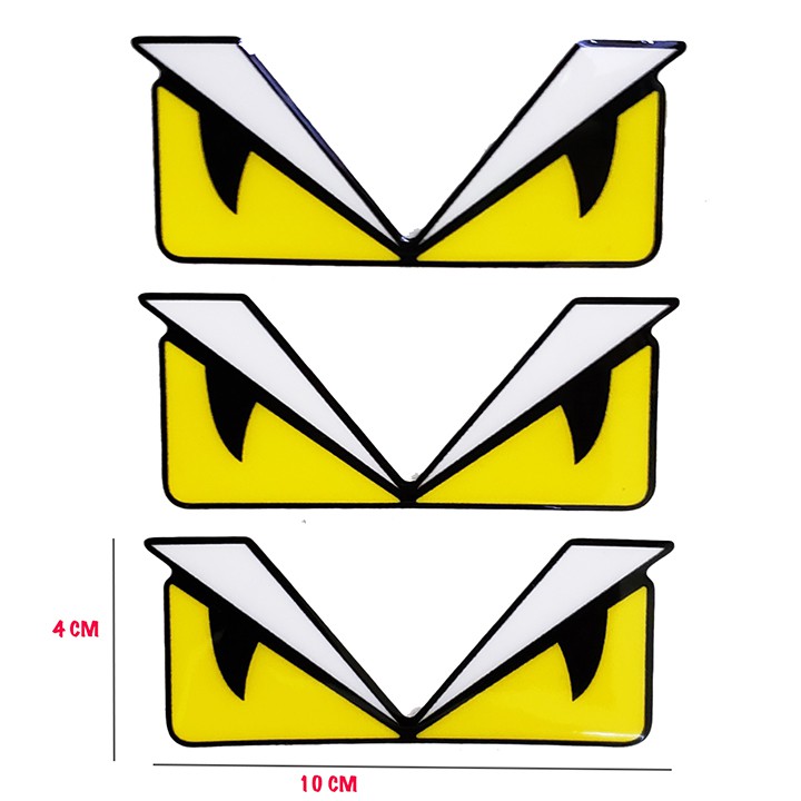 DECAL NỔI TRANG TRÍ XE MẮT QỦI