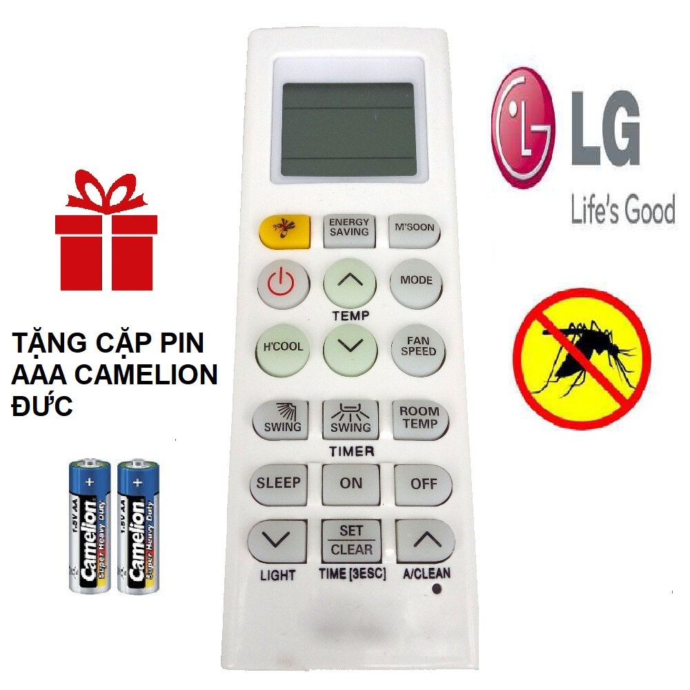 Remote máy lạnh LG ĐUỔI MUỖI - Điều khiển điều hòa LG ĐUỔI MUỖI