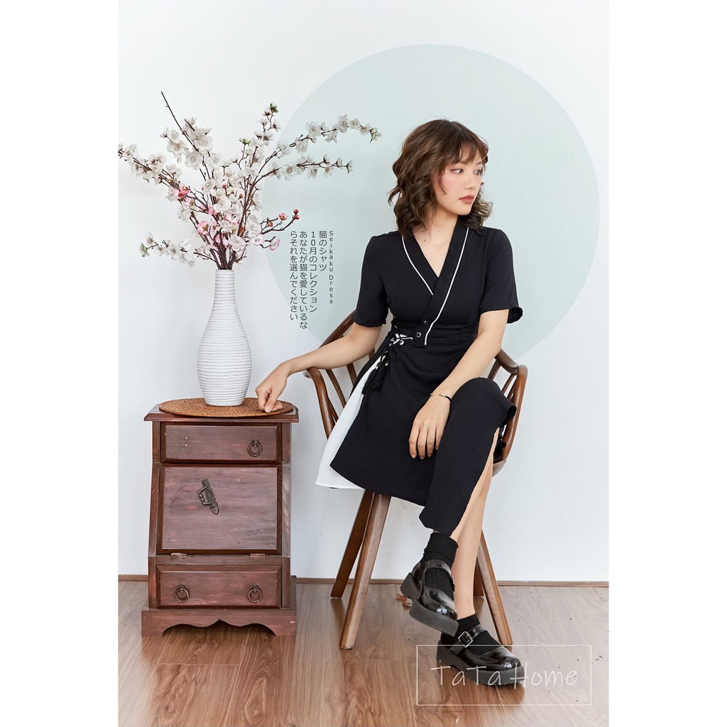 Seikaku Dress - Đầm Yukata Vạt Chéo Thắt Dây | BigBuy360 - bigbuy360.vn
