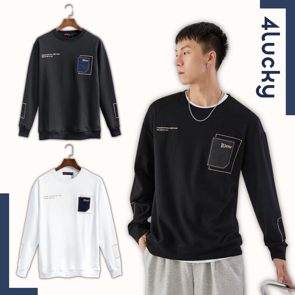 [Mã INCU50 giảm 50K đơn 150K] Áo sweater form rộng 4lucky - 9068 chất nỉ dày ấm áp, không bay màu, không xù lông | BigBuy360 - bigbuy360.vn
