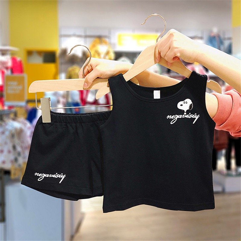 Bộ ba lỗ cho bé trai chú chó Snoopy, Bộ sát nách chất liệu cotton cao cấp, mềm mịn cho bé từ 6 -27kg Kids House