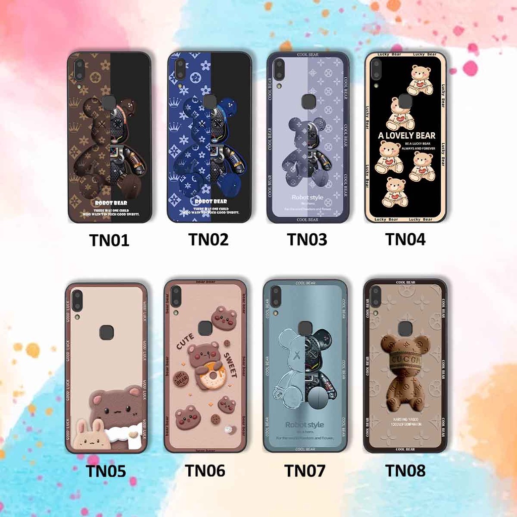 Ốp Vivo V9 / V9 Youth bear brick, gấu đáng yêu, dễ thương