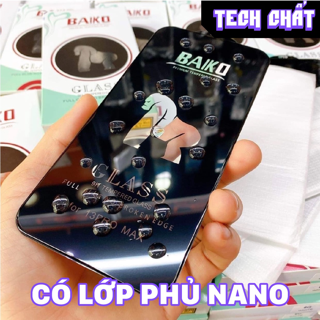 Kính Cường lực kingkong BAIKO có bảo vệ loa cực bền chính hãng cho iphone 6 7 8 x xr xs 11 12 13 14 plus pro tech chất