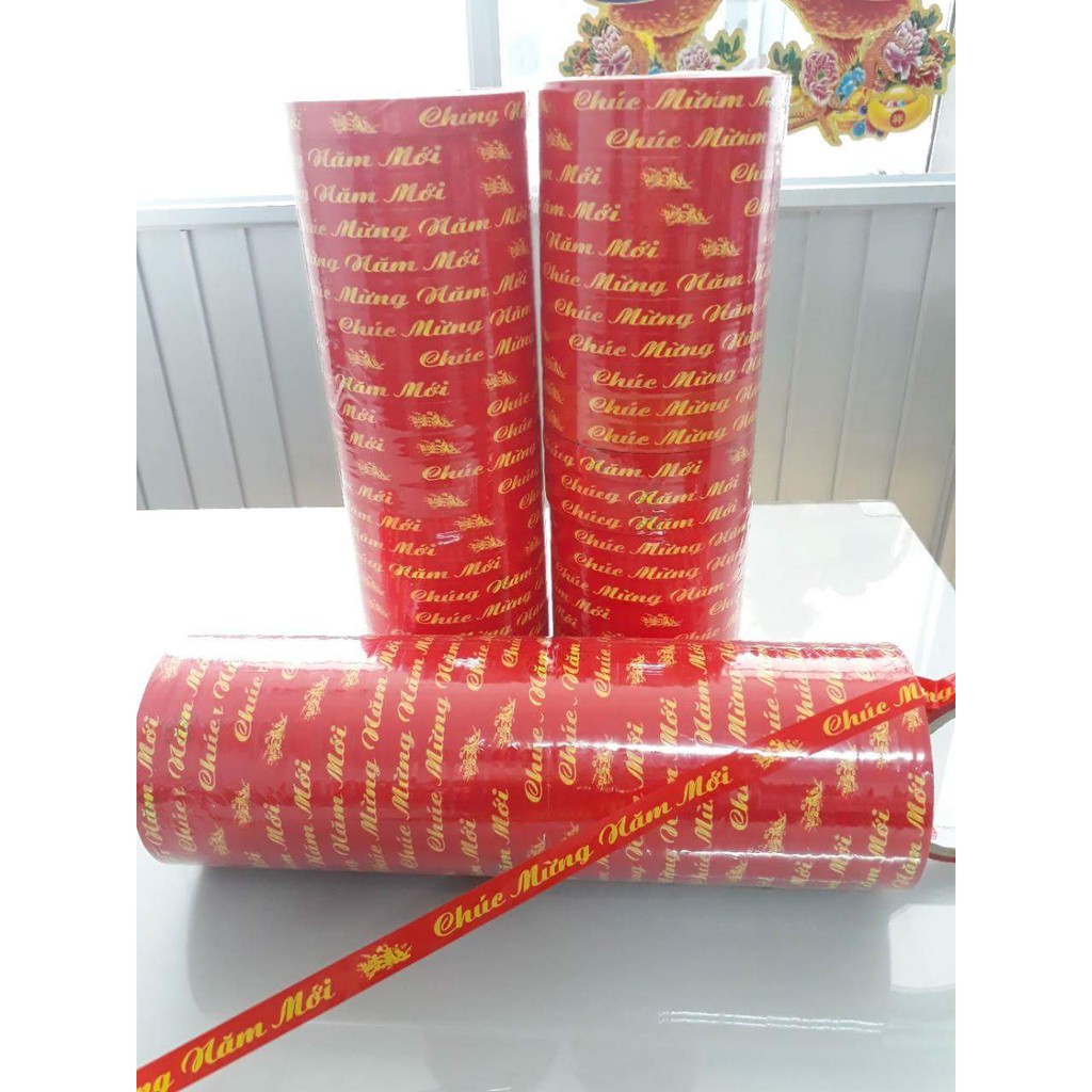Băng Keo chúc mừng năm mới - Combo 24 Cuộn ( 1 Cây) 12MM