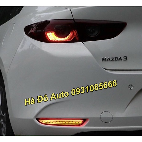 Đèn led gầm sau Mazda 3 2020,2021. Tăng thẩm mỹ, sang trong cho xe, tích hợp xi nhan báo rẽ