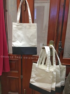 Túi tote canvas phối màu