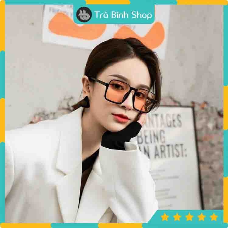 Kính mắt nửa gọng tròng vuông phong cách hàn quốc sành điệu
