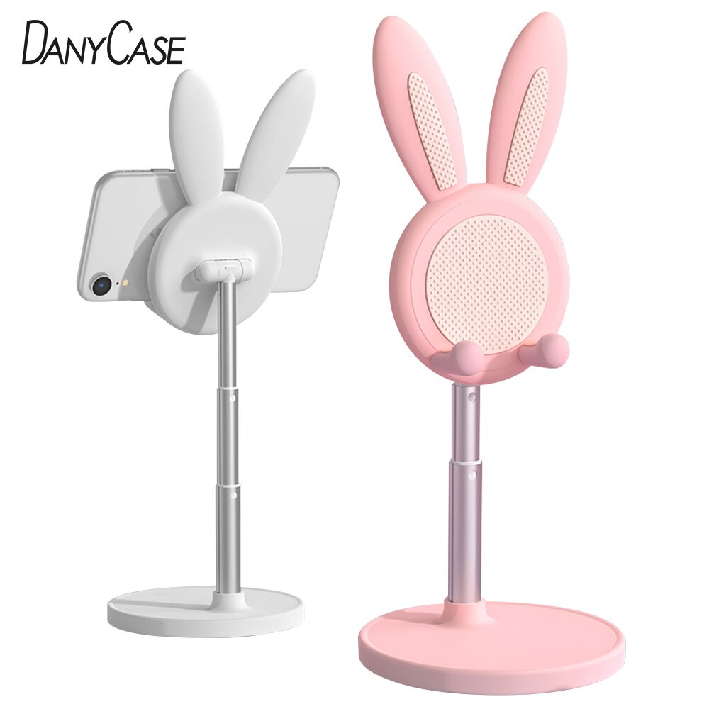 DANYCASE Cute Bunny Phone stand Holder desktop Metal Material For Phone iPad iPhone Tablet Angle Adjustable A156