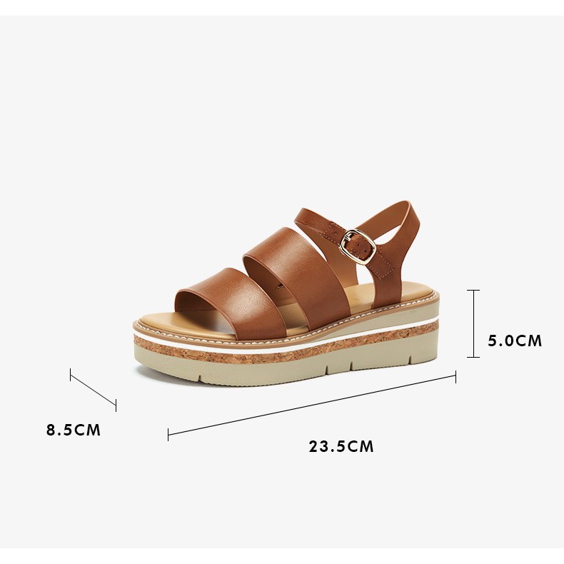 Sandal DAPHNE quai ngang, đế 5cm (size 39-245)