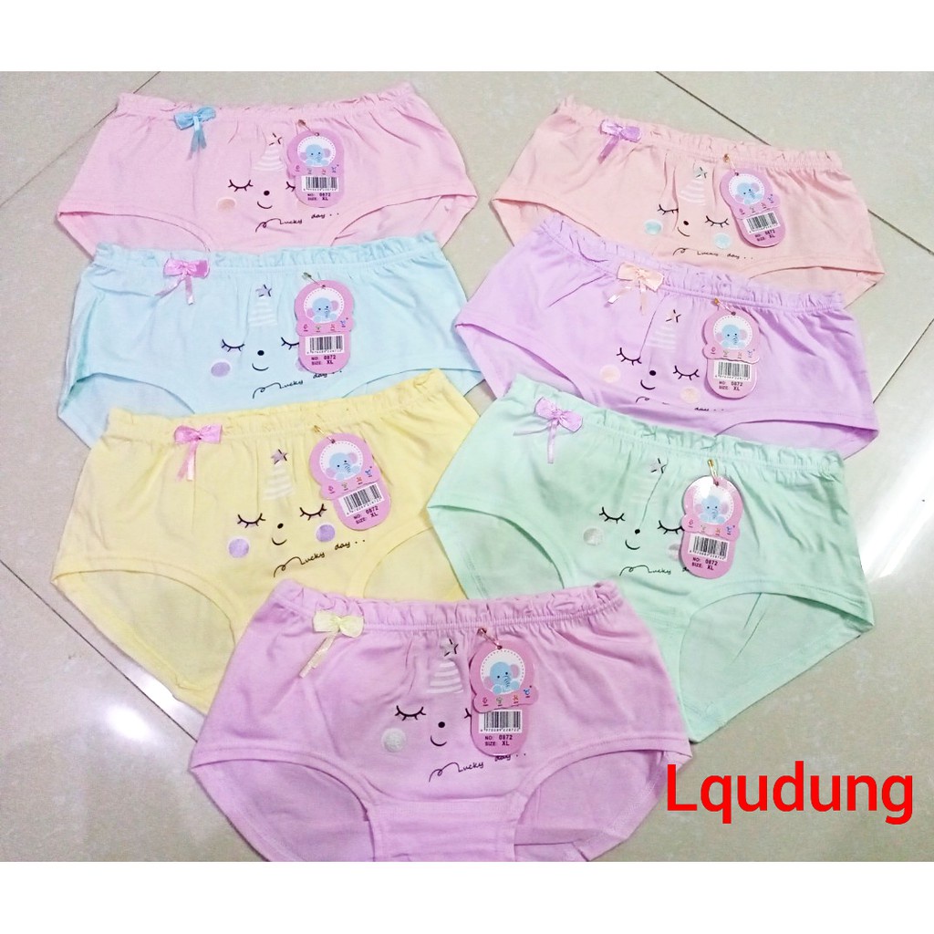 Combo 5-10 Quần  Chíp Bé Gái Tam Giác Cotton Mềm Mại