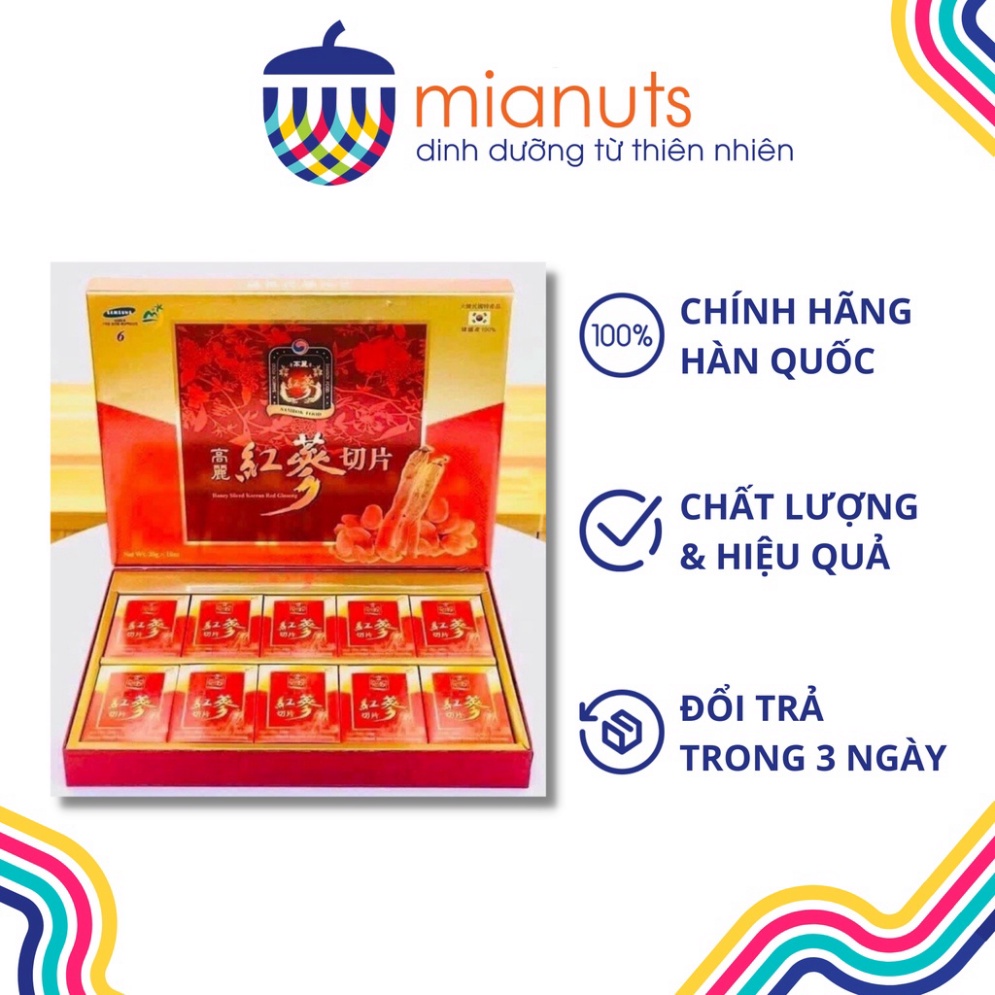 Sâm Thái Lát Tẩm Mật Ong, Hồng Sâm SAMBOK Hàn Quốc 200gr, Quà Biếu Tặng Chăm Sóc Sức Khỏe Cao Cấp