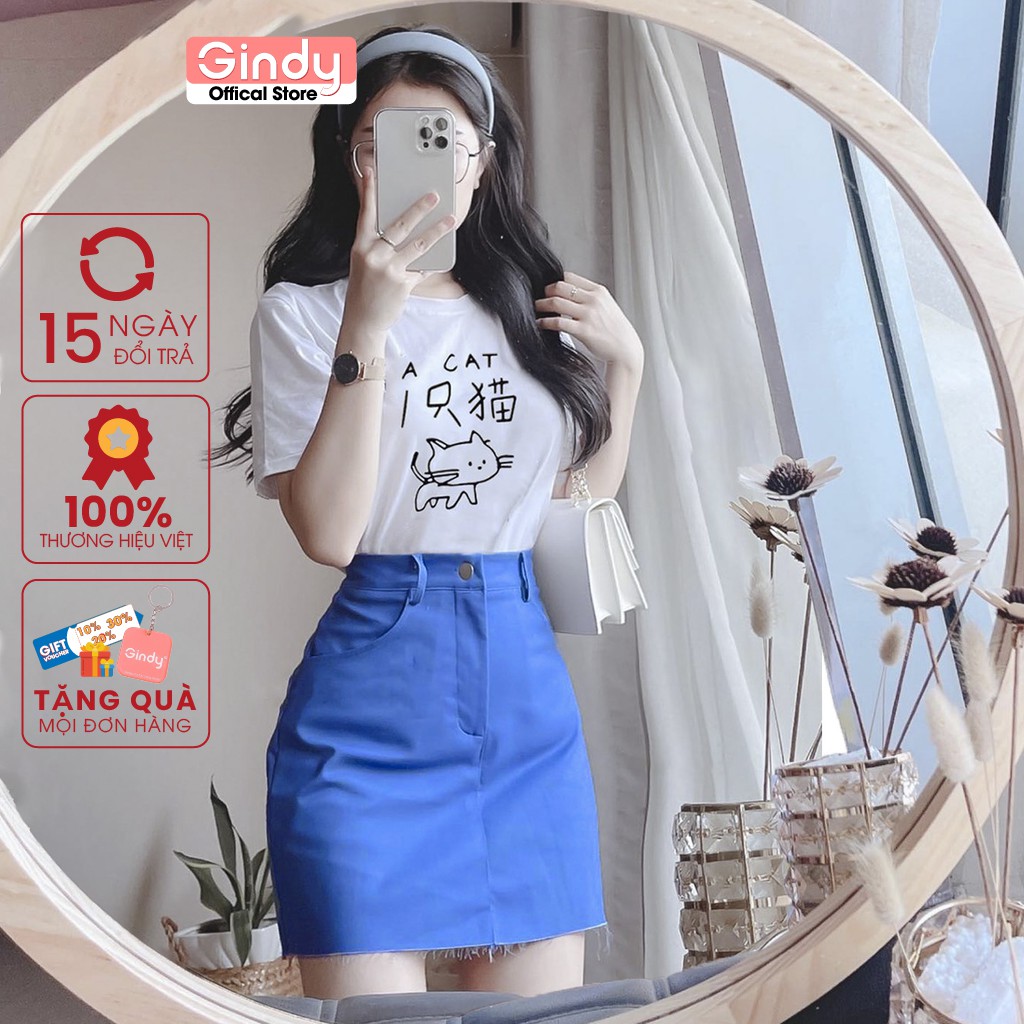 Chân váy chữ A GINDY Linh Miêu thời trang công sở trẻ trung hàng thiết kế V5103 | BigBuy360 - bigbuy360.vn