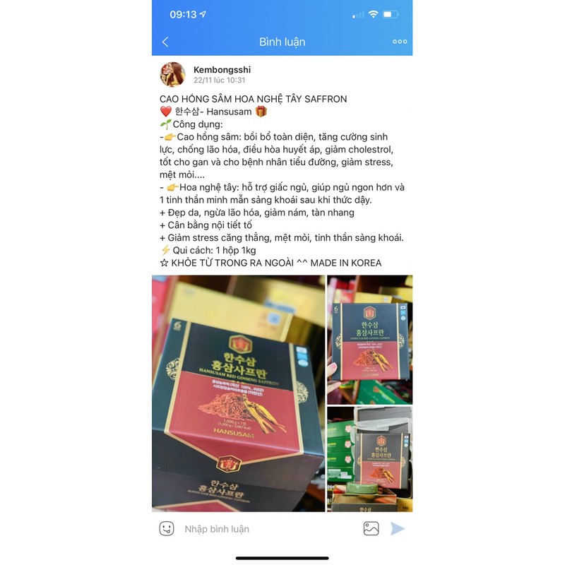 [HÀNG MỚI VỀ] CAO HỒNG SÂM SAFRON HÀN QUỐC | BigBuy360 - bigbuy360.vn