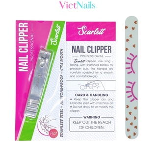 Bấm Móng Tay Móng Chân Scarlett Làm Bằng Thép Cao Cấp Không Gỉ Kèm Dũa Mài Móng Sau Khi Bấm