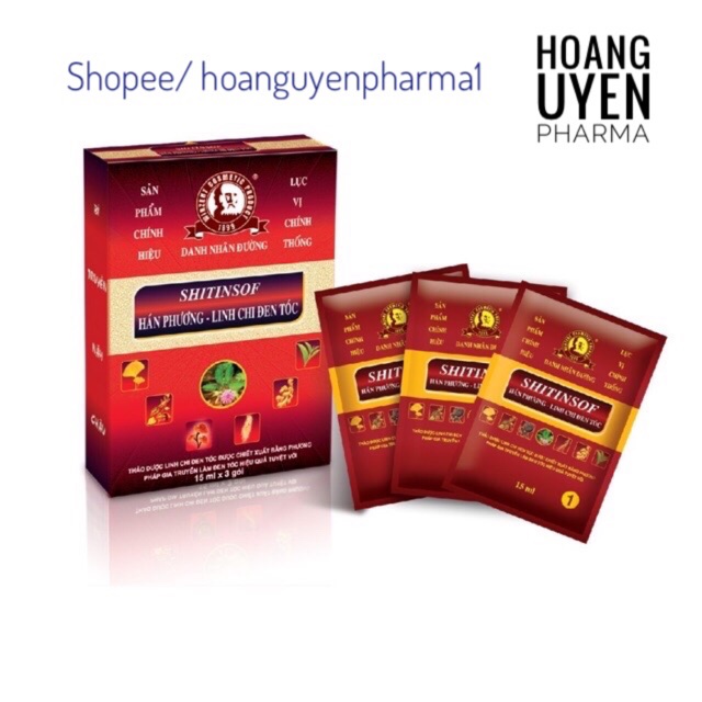 Dầu gội đen tóc Shitinsof Hán Phương - Hộp 3 gói