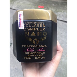 Kem hấp dầu collagen nano complex phục hồi tóc hư tổn nặng usa 500ml