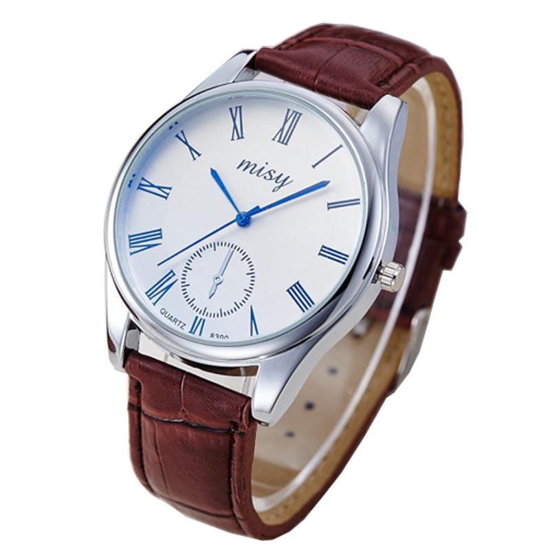 Đồng hồ nam/nữ Misy kim xanh dây da thời trang SP290 (Nhiều màu)