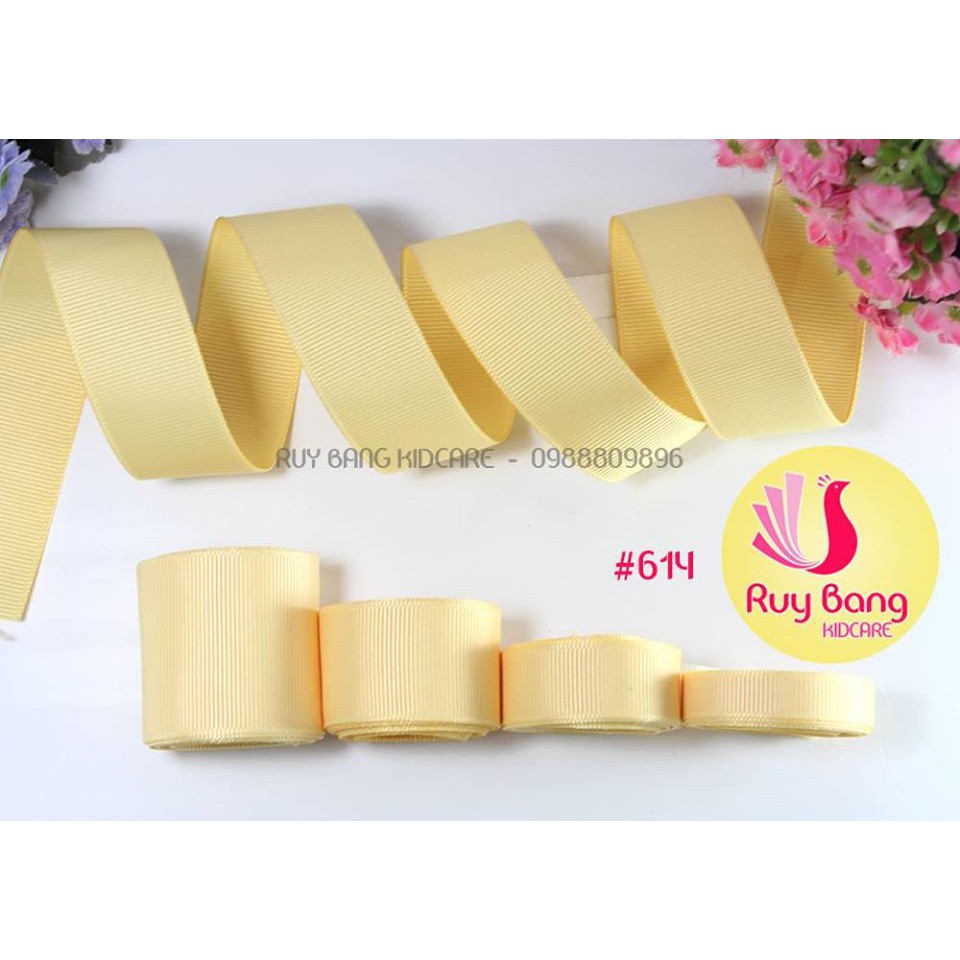 Ruy băng gân tông vàng ( cuộn 5m )