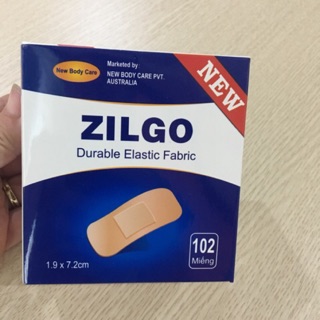 Băng dính cá nhân Zilgo hộp 102 miếng dán