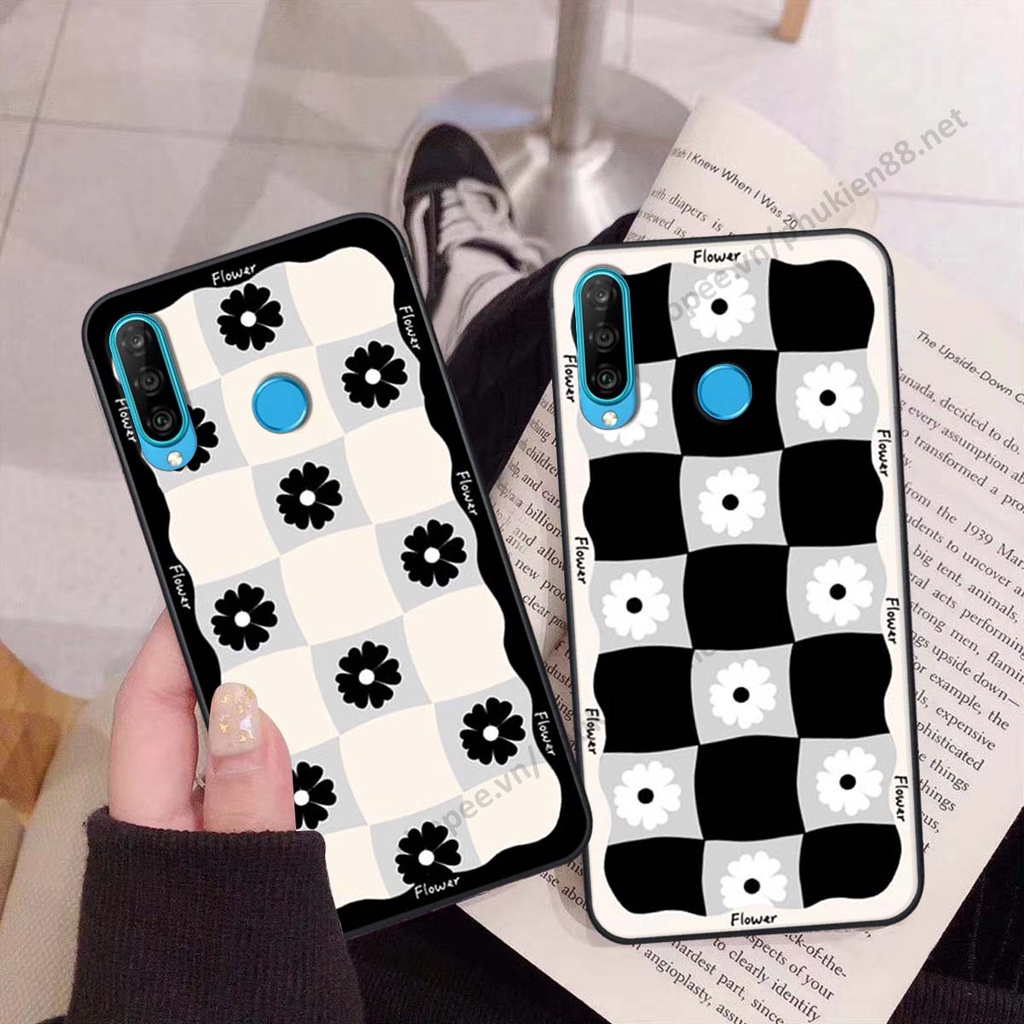 Ốp lưng Huawei Nova 4e / P30 Lite ốp điện thoại LineBear, bé tóc xù, hoa siêu đẹp