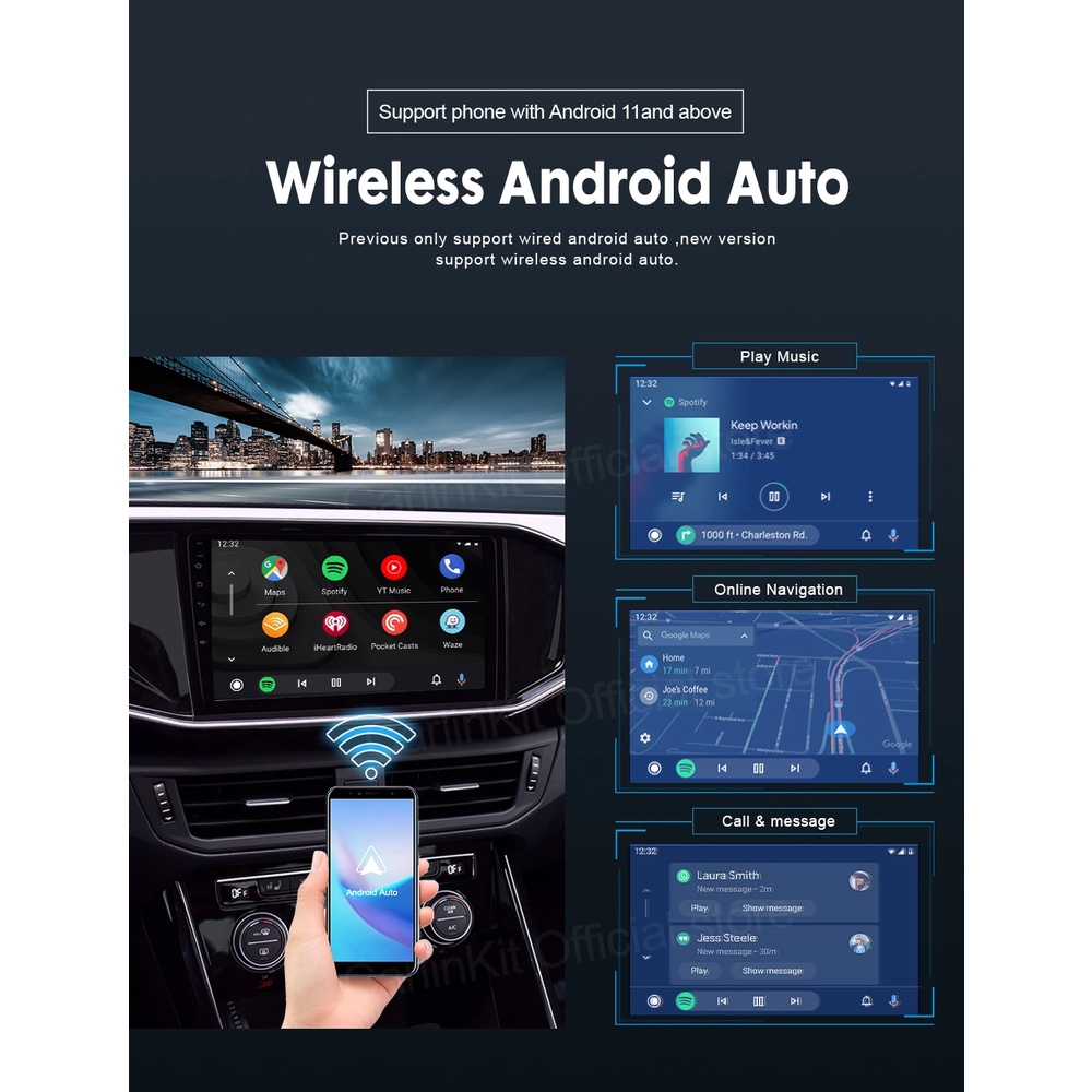 Carlinkit CPC200-CCPA 2022 kích hoạt Apple Carplay và Android Auto cho màn hình Android