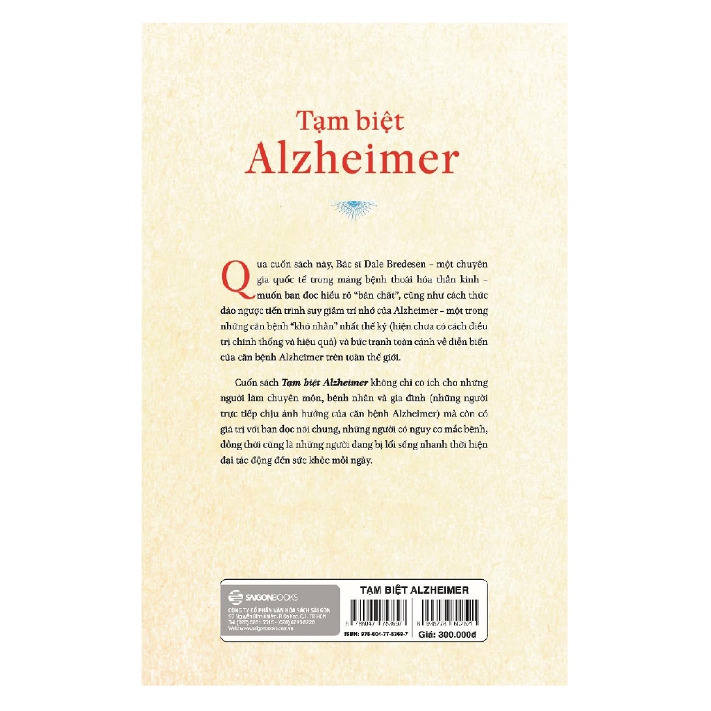 Sách - Tạm Biệt Alzheimer
