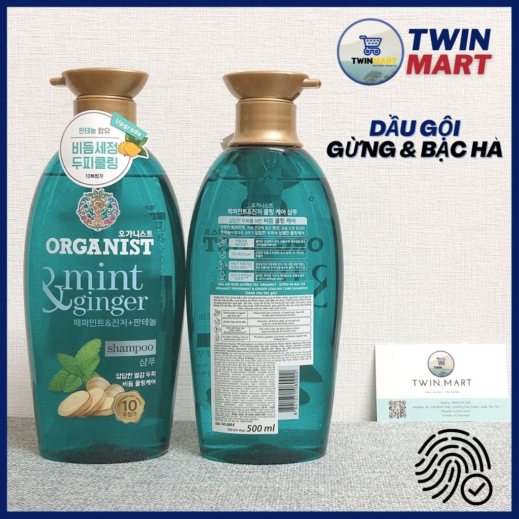 [ĐƠN 299K TẶNG SỮA TẮM 36K] Dầu Gội/xả Nuôi Dưỡng Tóc Organist Hàn Quốc 500ML - Hoa anh đào, Morocco Argan, Gừng Bạc hà