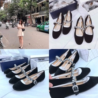 Giày búp bê phối đá tiểu thư